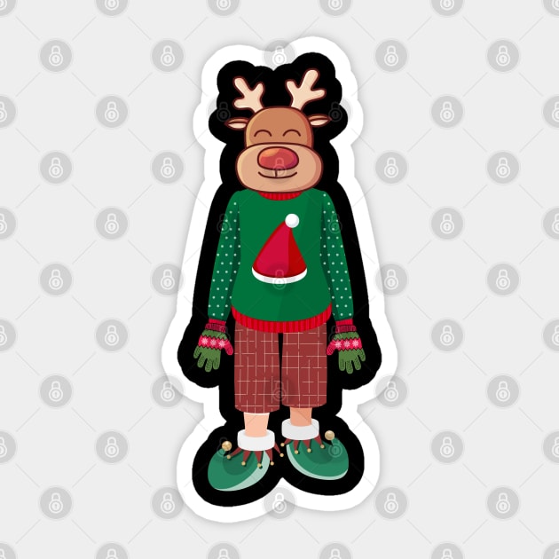 Funny-Christmas Sticker by Creatifly Graphic Tees